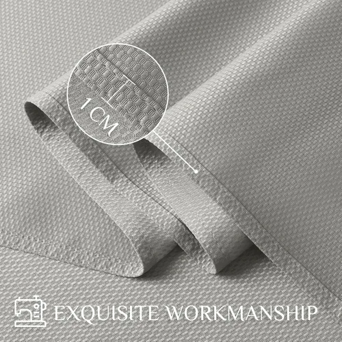 Miniatura 4 de Softalker - Mantel rectangular con textura tejida y patrón jacquard, impermeable, fácil de limpiar, resistente a las manchas y sin arrugas
