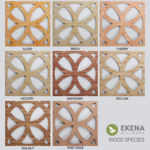 Miniatura 16 de 15 3/8"W X 15 3/8"H Medium Fairplay Decorativos Madera Calado Paneles De Pared, Abedul Birch