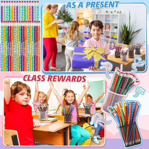 Miniatura 4 de Gersoniel 24 piezas de lápices perfumados a granel para niños, lápices de grafito de madera con olor a fruta, inspiradores, motivacionales, lindos