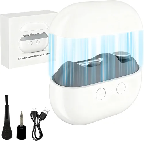 Miniatura 8 de Easyclip - Cortauñas inteligente, 3 en 1, cortaúñas eléctrico de fácil clip para personas mayores, cortaúñas con luz LED y almacenamiento de restos