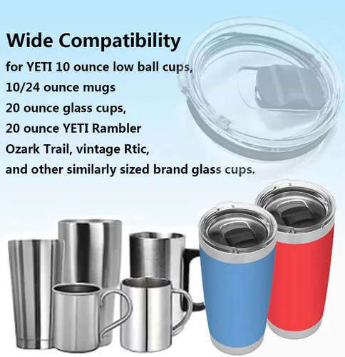 Miniatura 2 de Paquete de 2 tapas para vaso Yeti magnéticas de repuesto de 20 onzas, para vaso de 20 onzas, taza de 10/24 onzas, Lowball de 10 onzas, pintas de 16
