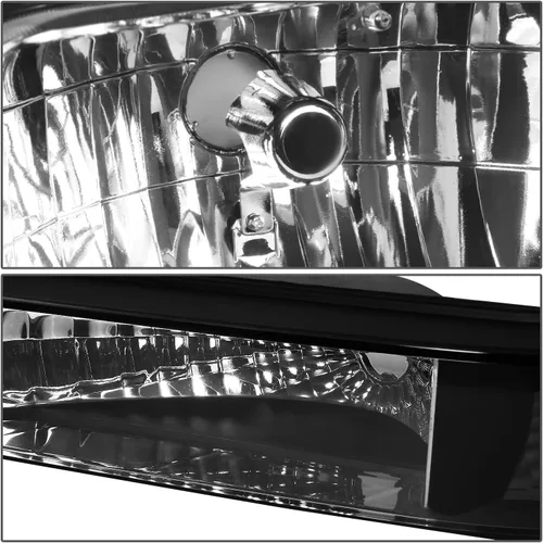 Miniatura 3 de DNA Motoring HL-OH-F15092-6P-BK-AM - Faros delanteros de repuesto para Bronco 92-96 F150 F250 F350, color negro, faros ámbar