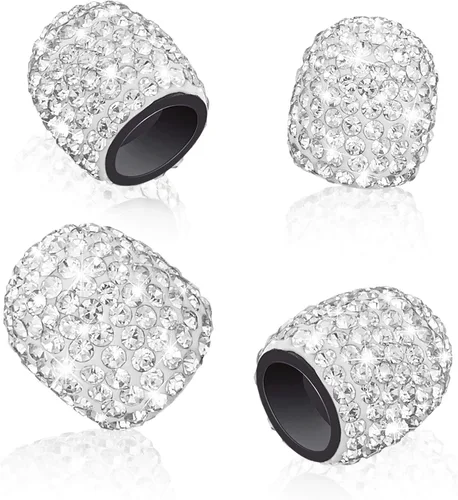 Miniatura 3 de WINKA Cubiertas universales de diamantes de imitación con 1 pieza de diamantes de imitación de automóvil, anillo de emblema para botón de encendido