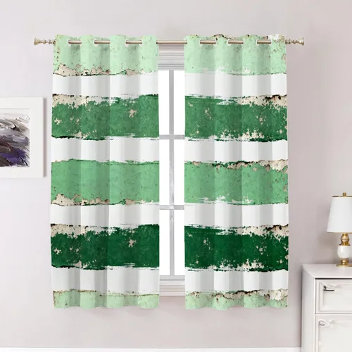 Miniatura 129 de Cortinas opacas de poliéster multicapa para cafetería, con diseño de diamantes, 2 unidades, 26 x 24 pulgadas