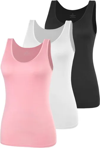 Miniatura 12 de AMVELOP - Camiseta básica sin mangas para mujer, ropa interior, camiseta sin mangas en paquete de 2-4