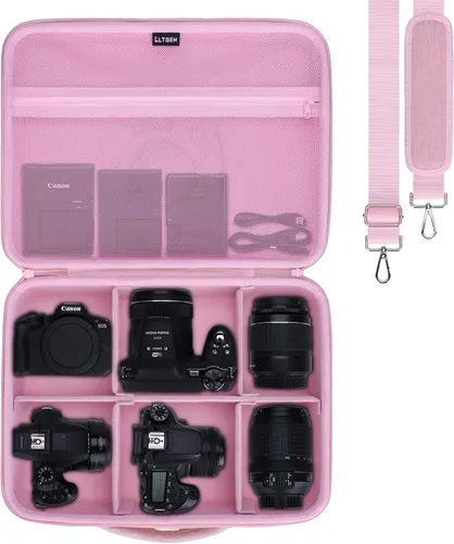 Miniatura 9 de Estuche para cámara compatible con Canon EOS Rebel T7/R50/R6 Mark II/R100/R50 V/T6/R8/R10/R5 Mark II/RP/R7/5D Mark IV/SL3/R5/T100 DSLR, lente