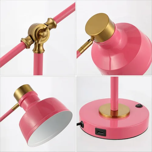 Miniatura 5 de JONATHAN Y JYL7124D Allegra - Lámpara de tarea LED cantiléver ajustable de 18.5", con puerto de carga USB, clásica, costera, industrial, rústica