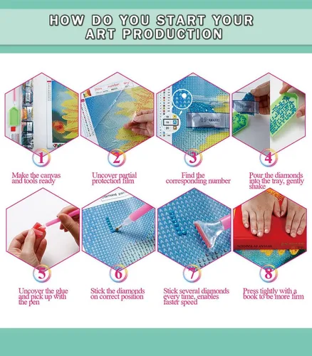 Miniatura 8 de CAMOYAI Kits de pintura de diamantes de Halloween, arte de diamantes 5D para adultos y niños, accesorios de arte de gemas, kit de taladro completo