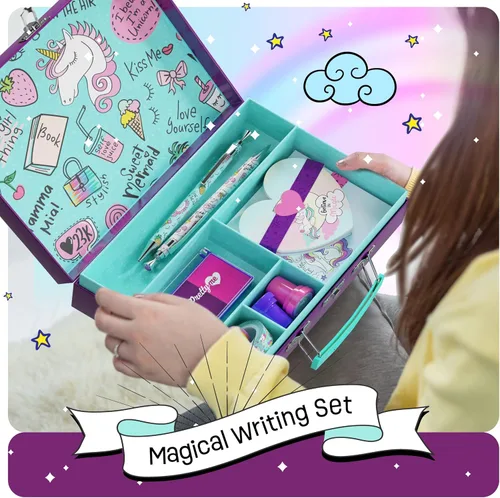 Miniatura 3 de Pretty Me Juego de Papelería de Unicornio para Niños - Regalos de Cumpleaños para Niñas de 6, 7, 8, 9, 10 a 12 Años - Kit de Arte para Escribir