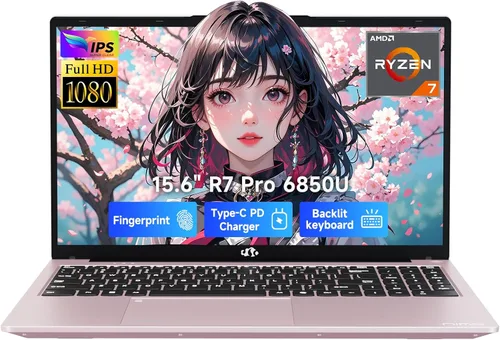 NIMO Computadora portátil para juegos con luz IPS FHD de 15.6 pulgadas, AMD Ryzen 7 8745HS 16GB DDR5 RAM 1TB SSD (8C/16T, hasta 4.9GHz Beat