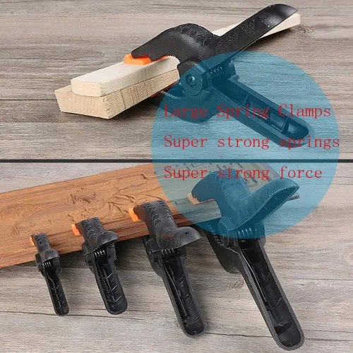 Miniatura 5 de ONDY Paquete de 2 abrazaderas de resorte grandes de 9 pulgadas, de muselina de nailon resistente, abrazaderas de carpintería, fondos de estudio