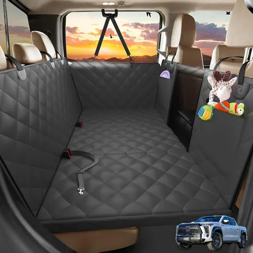Miniatura 9 de Extensor de asiento trasero para perros, funda de asiento de coche de fondo duro para asiento trasero, hamaca impermeable para perro, plataforma