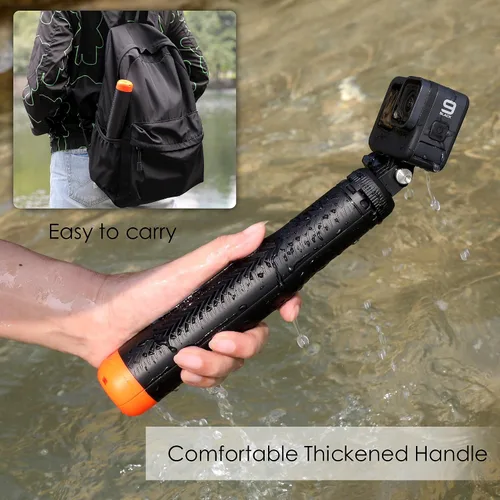 Miniatura 4 de Palo Selfie Flotante para GoPro Hero 13 12 11 10 9 8 7 Mini Max Fusion Session, DJI OSMO Action 6 5 Pro 4, AKASO EK7000 V50, palo monopod