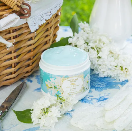 Miniatura 2 de Camille Beckman Crema de terapia de manos de glicerina, lila blanca, 8 onzas
