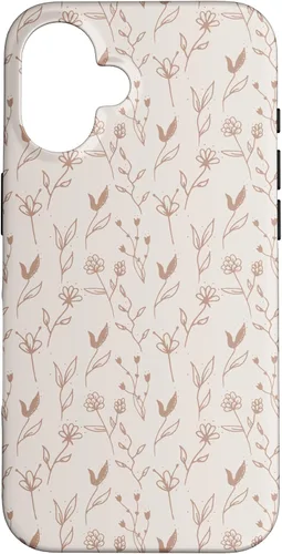 Miniatura 31 de Beige Tan Wildflower Floral Minimal Flower Boho Case for iPhone 17