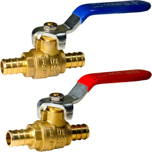 Miniatura 26 de XFITTING Válvula de bola Pex de 10 piezas de 3/4" caliente y fría, 24-2-3&4 = 10X