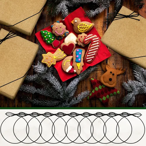 Miniatura 4 de Berlune 120 lazos elásticos para cajas de regalo, lazos elásticos con lazos preatados de 20 pulgadas de cinta elástica, cordón elástico, caja