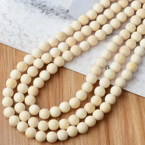 Miniatura 6 de MASSIVE BEADS - KIT de 960 cuentas de madera redondas sueltas mixtas naturales de 6 mm para hacer joyas, con hilo e agujas (12 de madera, 6 mm)