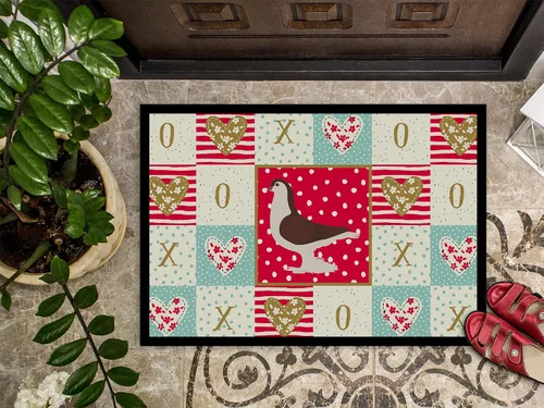 Miniatura 3 de Caroline's Treasures CK5370MAT - Felpudo grande con diseño de palomas de 18 x 27 pulgadas, tapete rojo para puerta delantera, para interiores