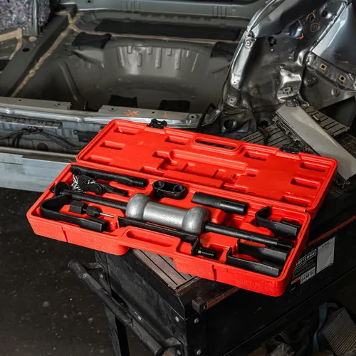 Miniatura 2 de XtremepowerUS Juego de 13 piezas de cuerpo extractor de abolladuras automotriz de 10 libras, marco de reparación de martillo deslizante de 10
