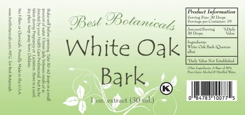 Miniatura 4 de Best Botanicals Extracto de corteza de roble blanco 1 oz.
