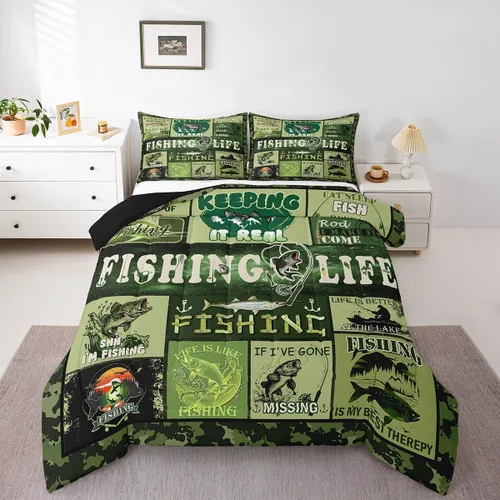 Miniatura 24 de Feelyou Juego de edredón de zorro ártico, juego de ropa de cama para niños y niñas, bonito edredón de animales salvajes, juego de edredón 1 juego
