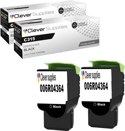 Miniatura 349 de CS compatible Xerox Phaser 6510/WorkCentre 6515 (106r03480) 2 cartuchos de tóner negro para Phaser 6510, WorkCentre 6515 2 negro