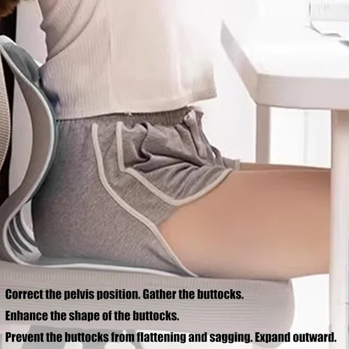 Miniatura 6 de Silla ergonómica, silla de oficina con respaldo de apoyo, asiento de corrección de postura sentado con soportes lumbares, para oficina, hogar, piso