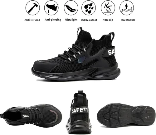 Miniatura 6 de LIWEGHT Steel Toe Shoes for Women Lightweight Safety Shoes Women Comfortable Composite Steel Toe Sneakers Indestructible Shoes