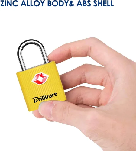 Miniatura 8 de Paquete de 4 cerraduras de equipaje aprobadas por la TSA con llaves, candado de viaje, cerradura con llave impermeable de aleación de zinc