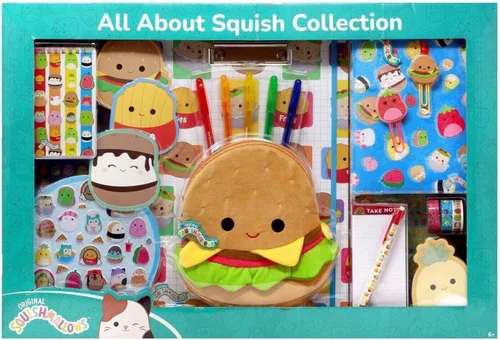 Miniatura 2 de Fashion Angels Squishmallows All About Carl The Cheeseburger - Juego de papelería - Incluye bolsa para lápices Carl - más de 1200 calcomanías