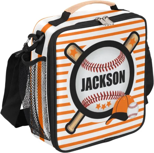 Miniatura 22 de Bolsa de almuerzo personalizada para niñas, niños, adolescentes, hombres y mujeres, regalo personalizado, bolsa de almuerzo, pelota de fútbol, azul
