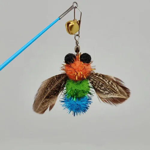 Miniatura 6 de miwoowim Juguetes interactivos para gatos, 10 piezas de juguetes retráctiles para gatos y juguetes de plumas, juguetes de enriquecimiento para gatos