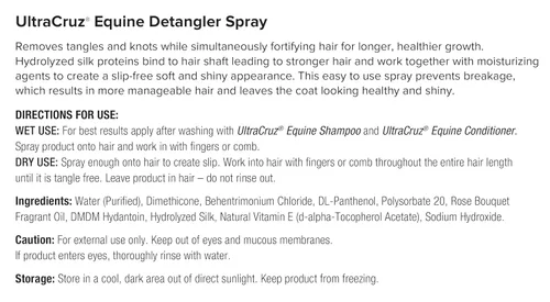 Miniatura 4 de UltraCruz - sc-395298 Equine Detangler Spray para caballos, 16 oz