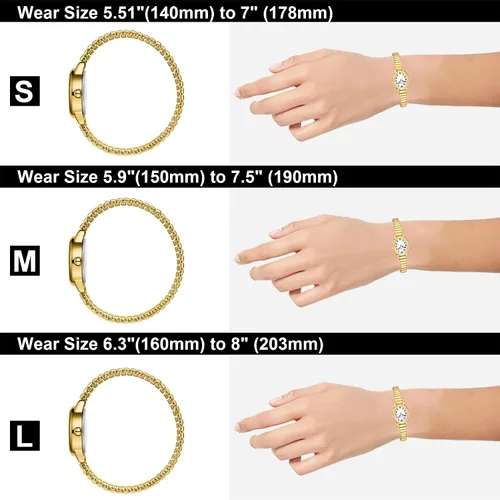 Miniatura 7 de Diaofendi Petite Easy Reader - Reloj analógico para mujer con banda de expansión de acero inoxidable, resistente al agua