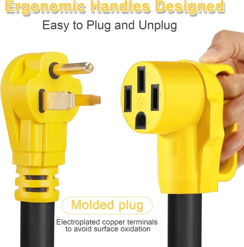 Miniatura 7 de Cable adaptador de cargador NEMA 6-50P a 14-50R EV, STW 6AWG 50 Amp 240V/250 voltios, enchufe de soldador de 3 clavijas a conector de cargador EV