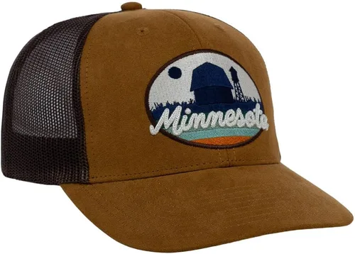 Miniatura 3 de Local Crowns Faux Suede Retro Views Trucker Adjustable Snapback Hat