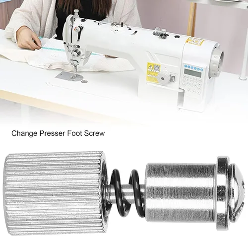 Miniatura 4 de Máquina de coser abrazadera de pie de resorte Prensatelas Pieza de reemplazo de abrazadera de tornillo de cambio fácil Accesorio de máquina de coser