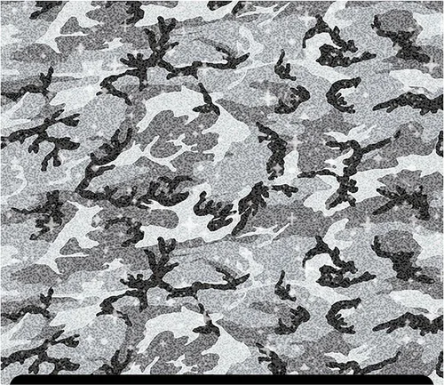 Miniatura 3 de Camuflaje Estampado Glitter HTV (13.33" x 12") - Camuflaje Azul