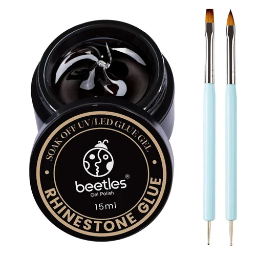 Miniatura 9 de Beetles - Gel de uñas sólido constructor, gel transparente 3D de 1.06 onzas para esculpir, gel de construcción de gel duro con polvo de uñas