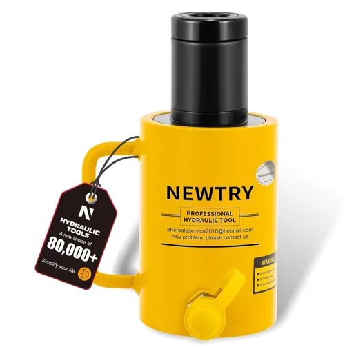 Miniatura 8 de NEWTRY Gato hidráulico hueco de 20 toneladas con cilindro de 2’’ de carrera Porta Power Ram de elevación industrial con retracción automática