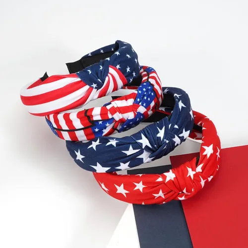 Miniatura 9 de Diademas con la bandera estadounidense para mujeres y niñas, Día de la Independencia, 4 de julio, diademas patrióticas de Estados Unidos