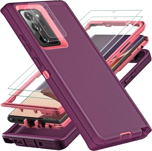 Miniatura 7 de YKHJKLEC Funda para Samsung Galaxy Note 20 Ultra, con 2 piezas [protector de pantalla de TPU flexible autorreparable y protector de lente de cámara]