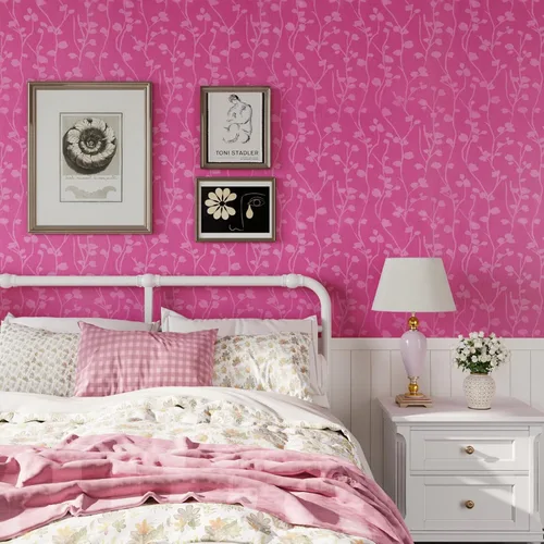 Miniatura 2 de CRE8TIVE Papel tapiz rosa claro para despegar y pegar, papel de contacto rosa sedoso en relieve para armarios, cajones, 12 x 80 pulgadas, hojas