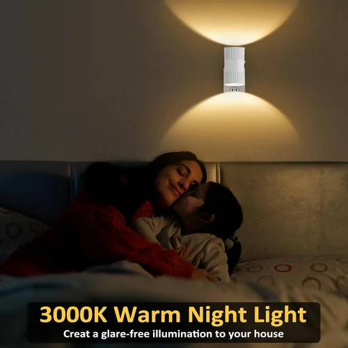 Miniatura 6 de Luces nocturnas enchufables a la pared, luz nocturna giratoria de 90° con sensor de atardecer a amanecer, luz de pared regulable de 0-100 lúmenes