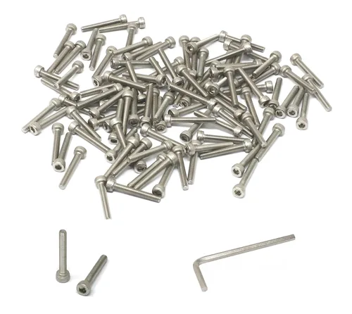 Miniatura 170 de iexcell 25 piezas M4 x 60/65/70/75/3.150 in paso de rosca 0.028 in acero inoxidable 304 cabeza hexagonal Tornillos Tornillos surtido Kit