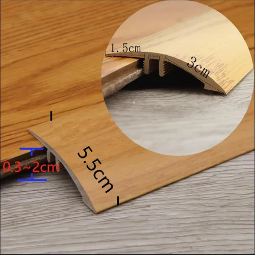 Miniatura 2 de HCZION Tira de transición de umbral de alfombra, tapetes de piso de puerta, reductor de borde superpuesto, rampa de borde biselado de PVC, tira