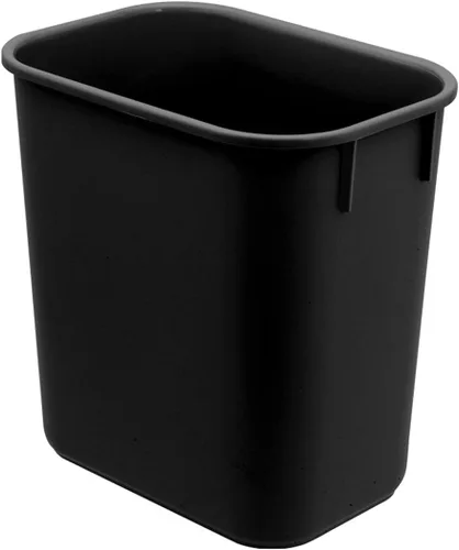 Miniatura 3 de Acrimet Papelera para escritorio, 3.25 galones, 13 cuartos de galón, 12 litros, basurero (plástico) (color negro) (juego de 4)