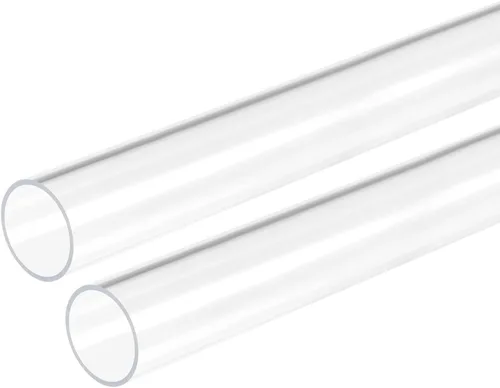 Miniatura 32 de DMiotech 2pcs 0.394 in x 0.551 in 12" tubo de acrílico transparente rígido tubo de plástico para acuario tubería de agua, sistema de refrigeración