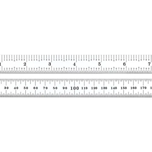 Miniatura 29 de Starrett Regla de acero totalmente flexible con acabado cromado satinado, lectura rápida y graduación en pulgadas, graduación 3R, 6 pulgadas